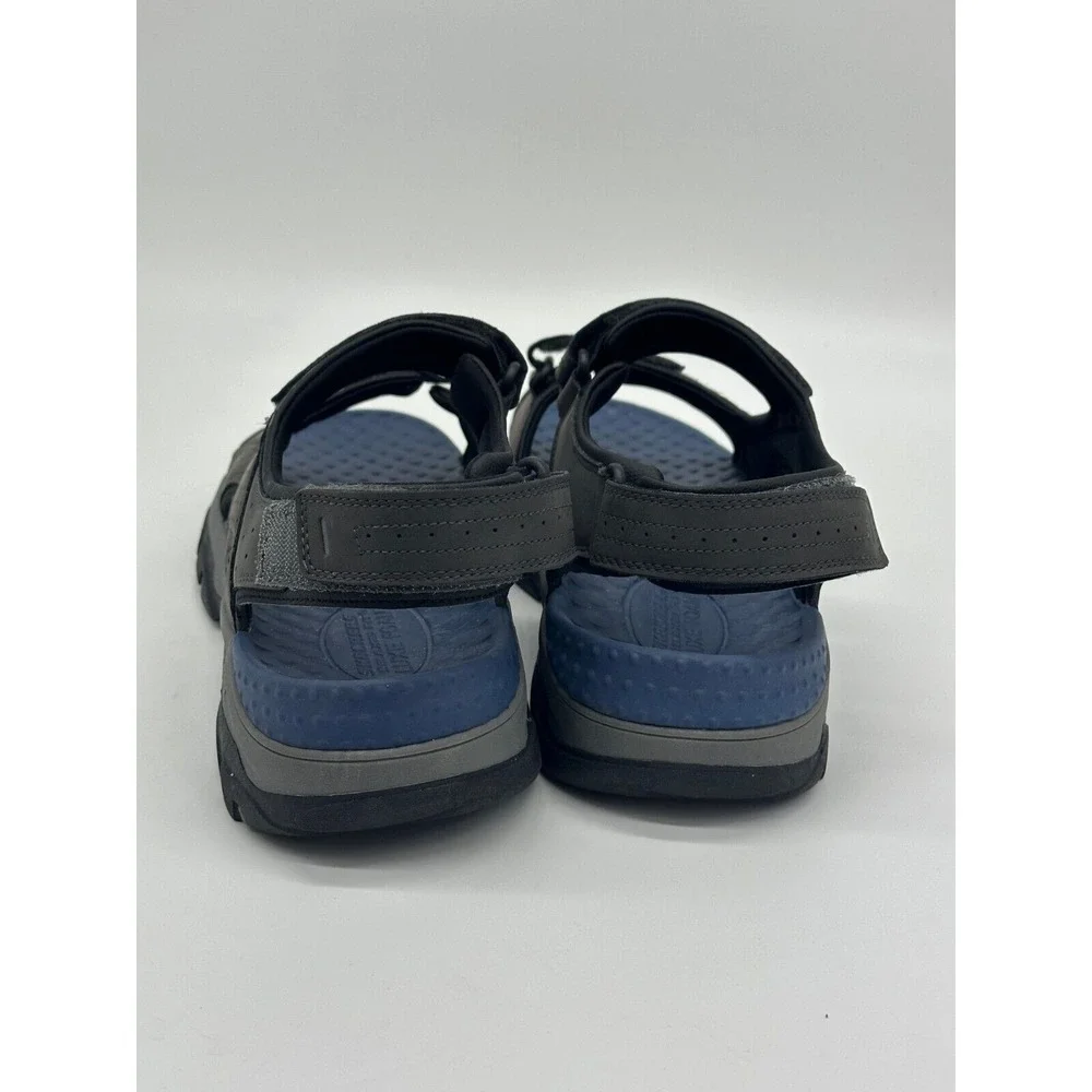 Skechers Sandals Mens 13 Vegan Tresman Garo Grey Relaxed Strappy Hiking 204105